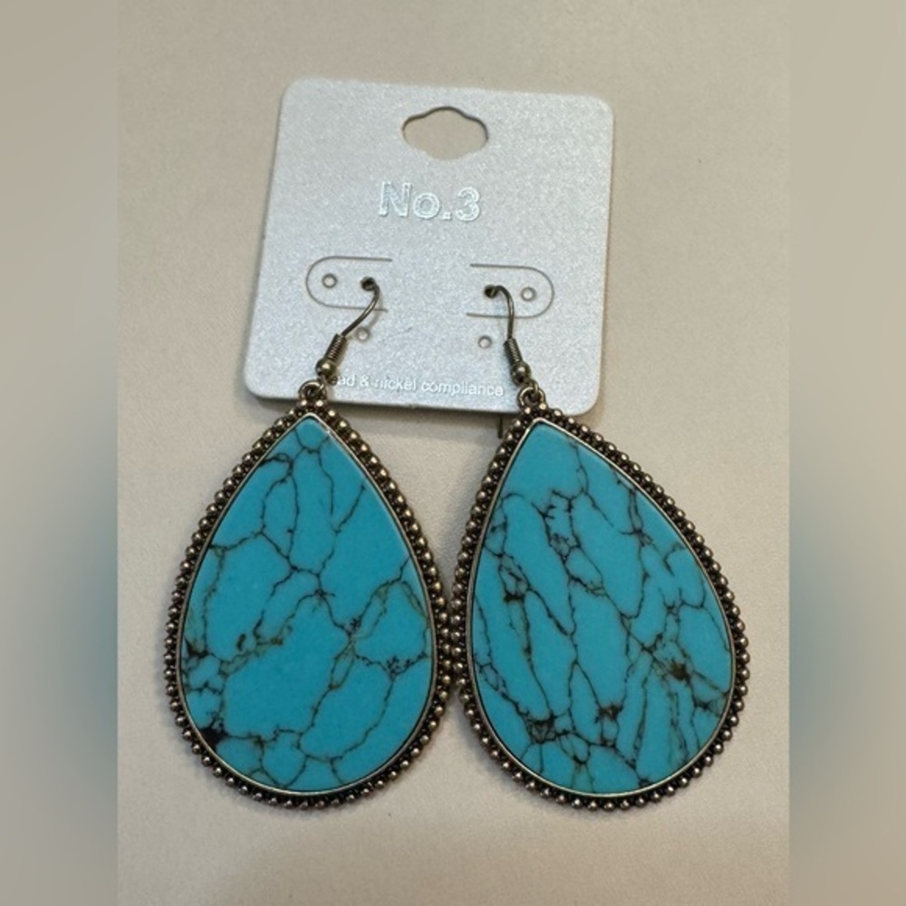 Turquoise Teardrop Earrings
